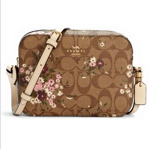 Coach evergreen floral mini camera bag and mini skinny id case💖